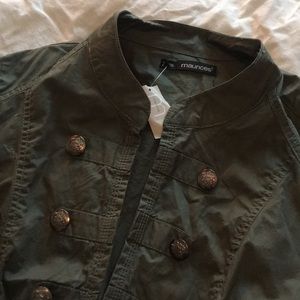 Maurices plus size army green jacket